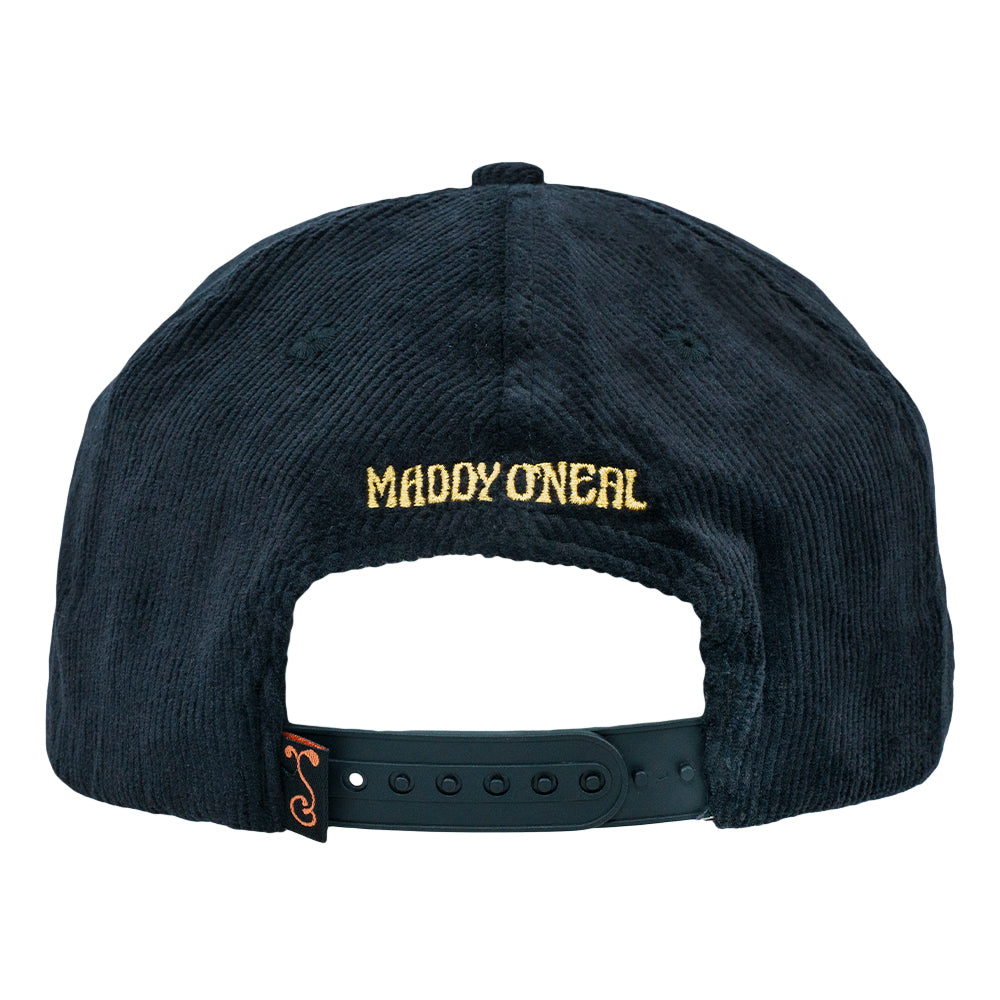 Maddy O'Neal Creatures Of My Mind Black Corduroy Unstructured Snapback Hat