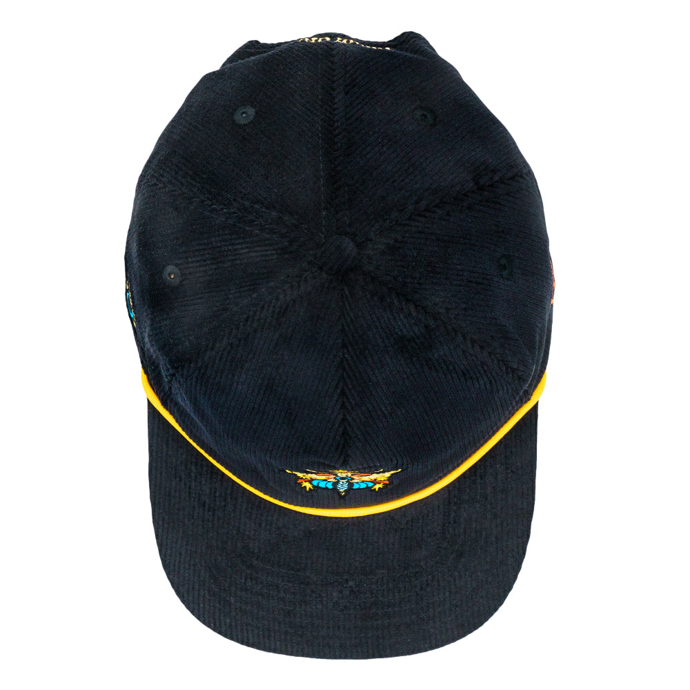 Maddy O'Neal Creatures Of My Mind Black Corduroy Unstructured Snapback Hat