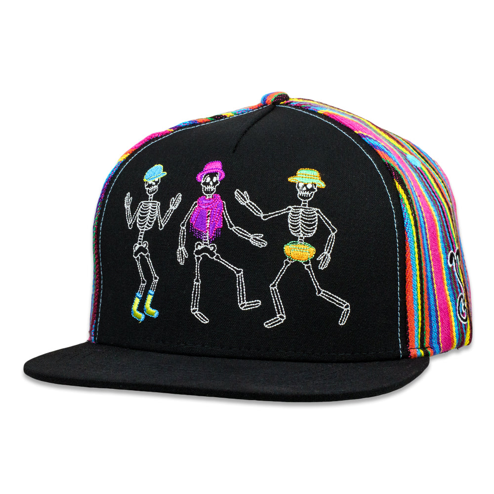 Dancing Skeletons Black Snapback Hat
