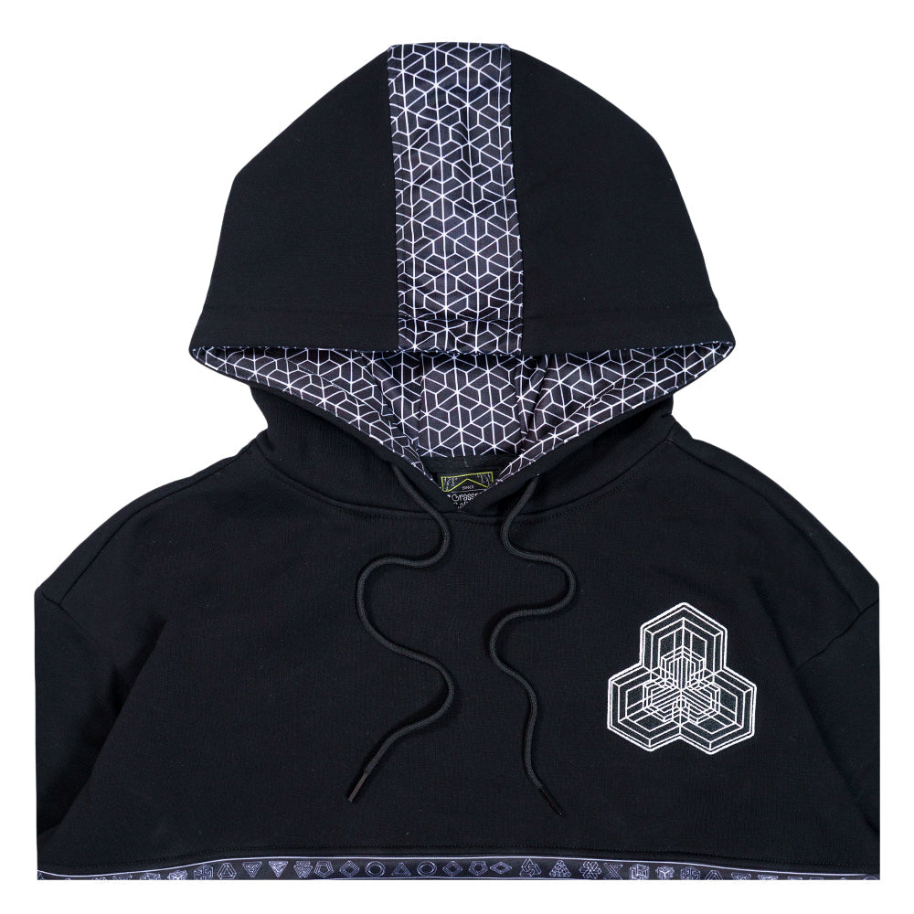 Isomatrix Black Gray Tall Pullover Hoodie