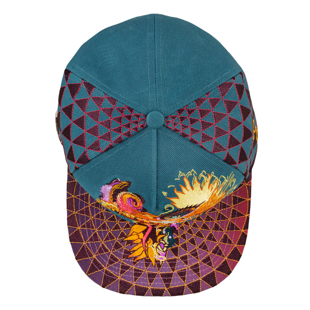 Android Jones Humming Dragon Green Fitted Hat