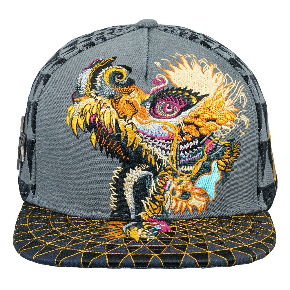 Android Jones Humming Dragon Grey Snapback Hat