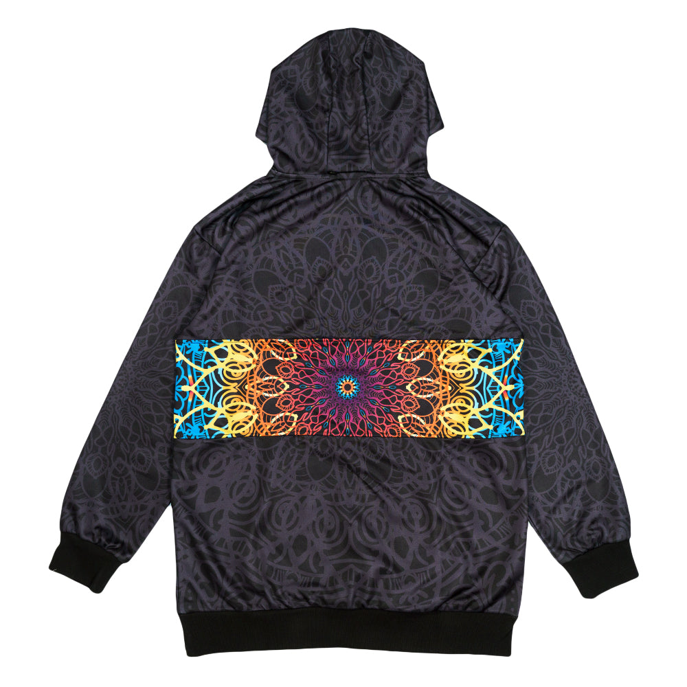 G Sprout Mandala Black Tall Pullover Hoodie