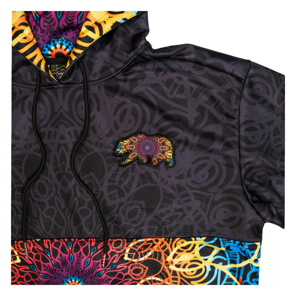 G Sprout Mandala Black Tall Pullover Hoodie