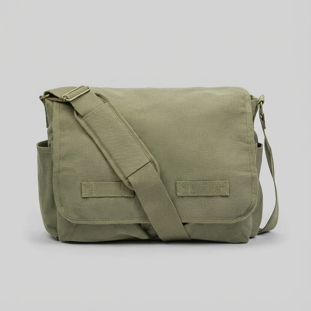 Men’s Canvas Messenger Bag – Laptop Ready