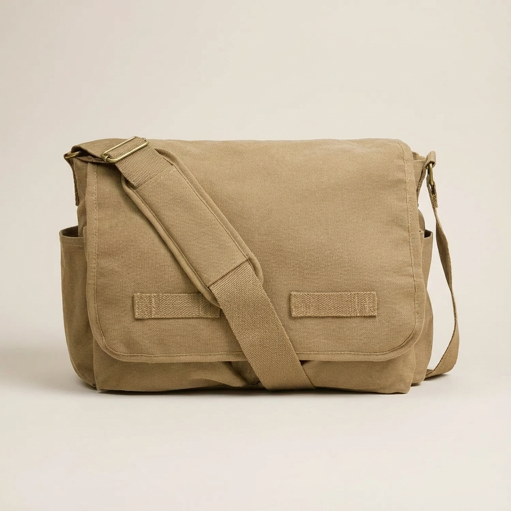 Men’s Canvas Messenger Bag – Laptop Ready