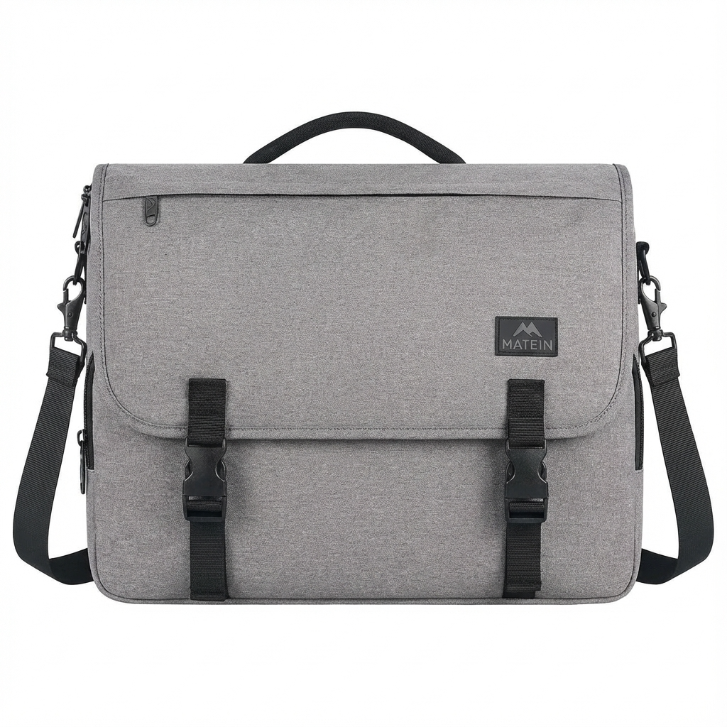 Men’s Nylon Messenger Bag – Water-Resistant 15.6 Laptop Ready