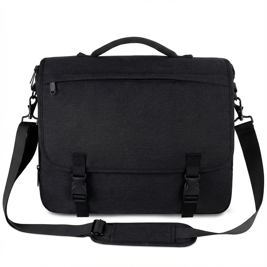 Men’s Nylon Messenger Bag – Water-Resistant 15.6 Laptop Ready