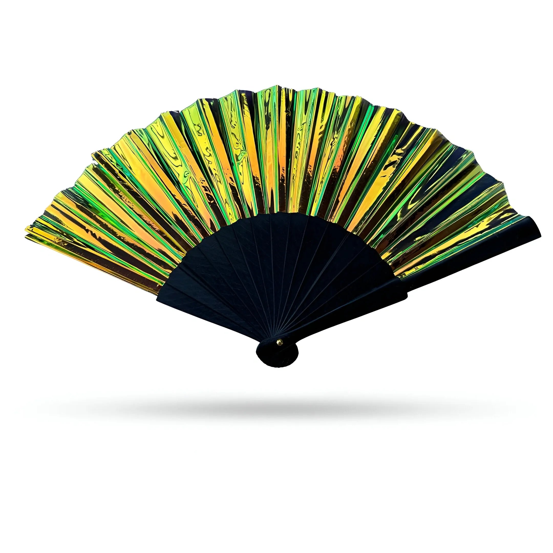 Gold Holographic Hand Fan