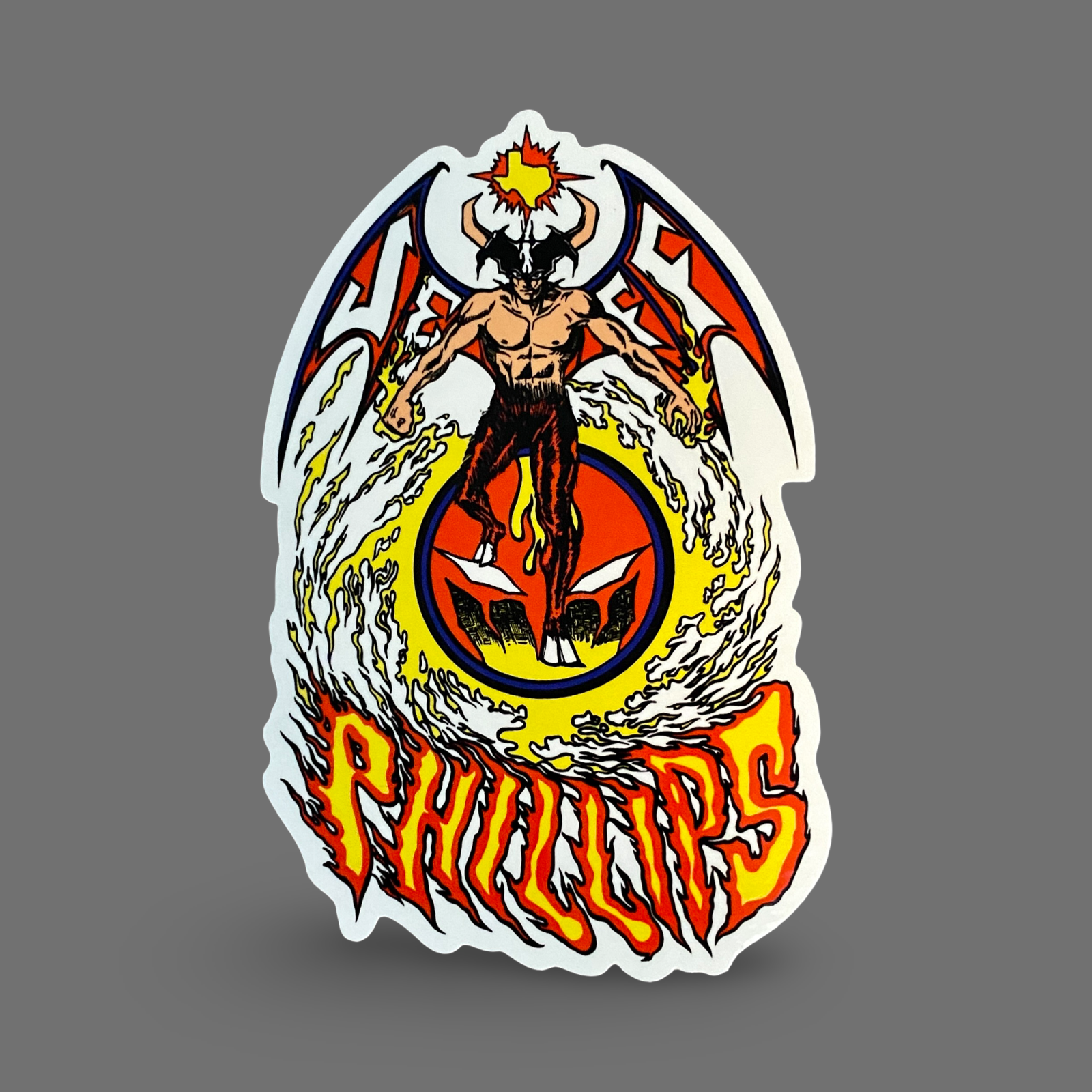 Jeff Phillips Devilman BIG BBC Sticker 5"