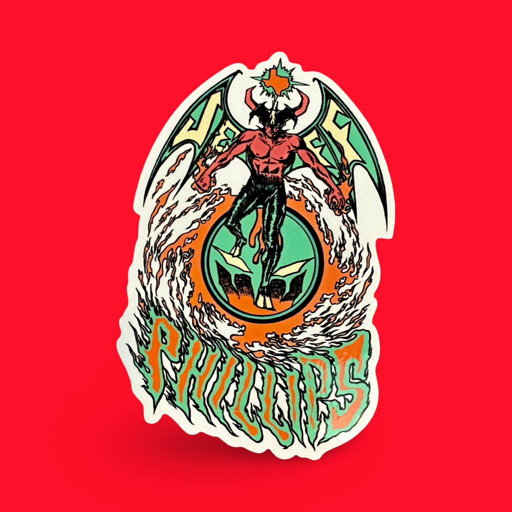 Jeff Phillips Devilman BBC Sticker 3.7"