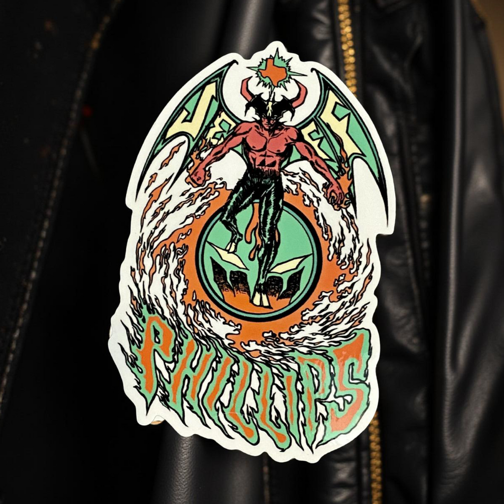 Jeff Phillips Devilman BBC Sticker 3.7"