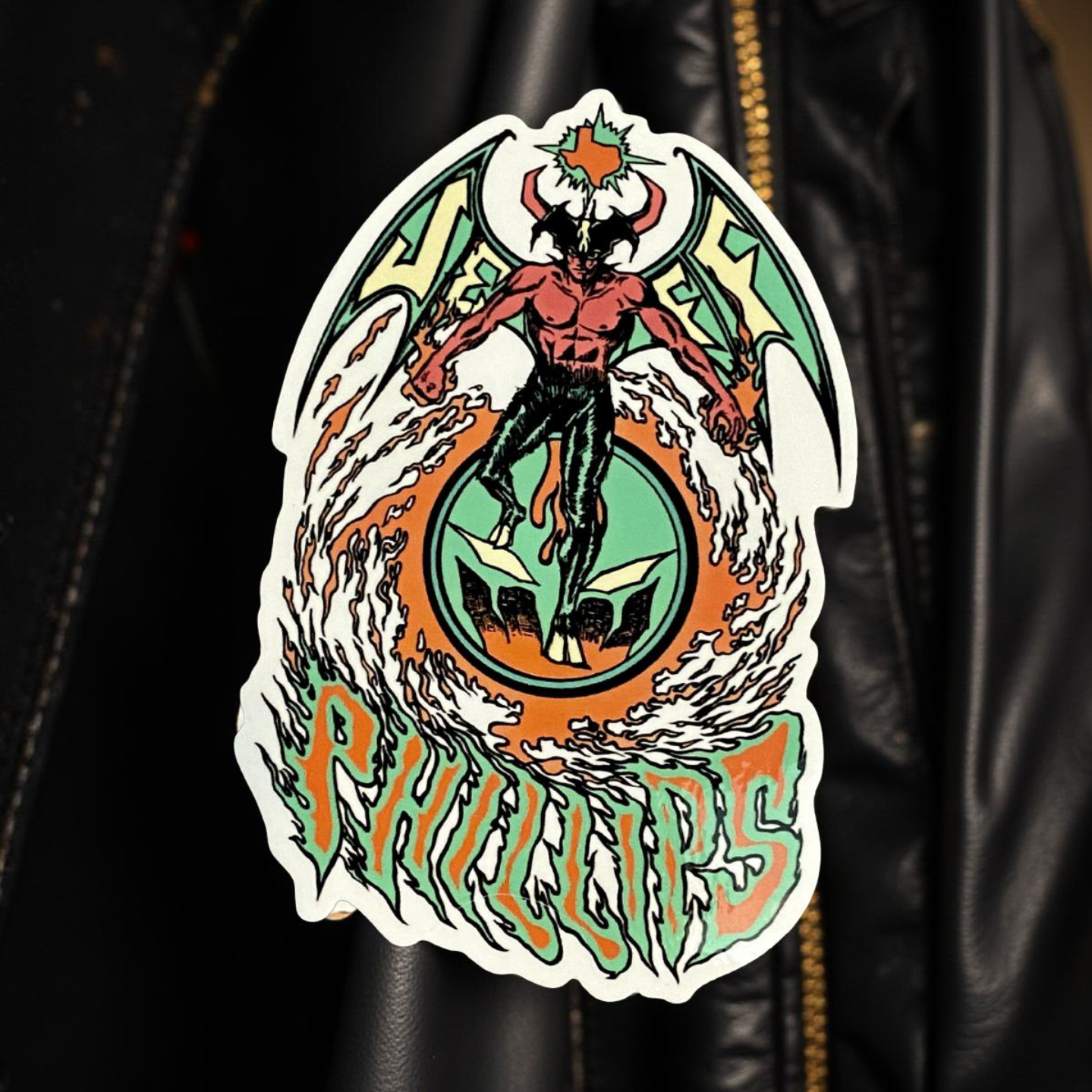 Jeff Phillips Devilman BBC Sticker 3.7"