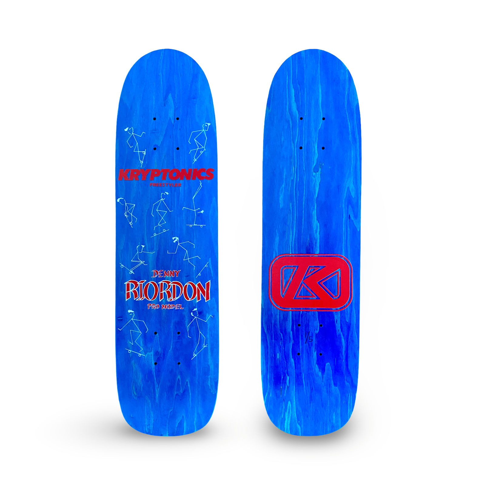 Denny Riordon Stick Man FREESTYLE Limited Edition Deck 7.3” x 27.75” HAND PAINTED (1 of 5)