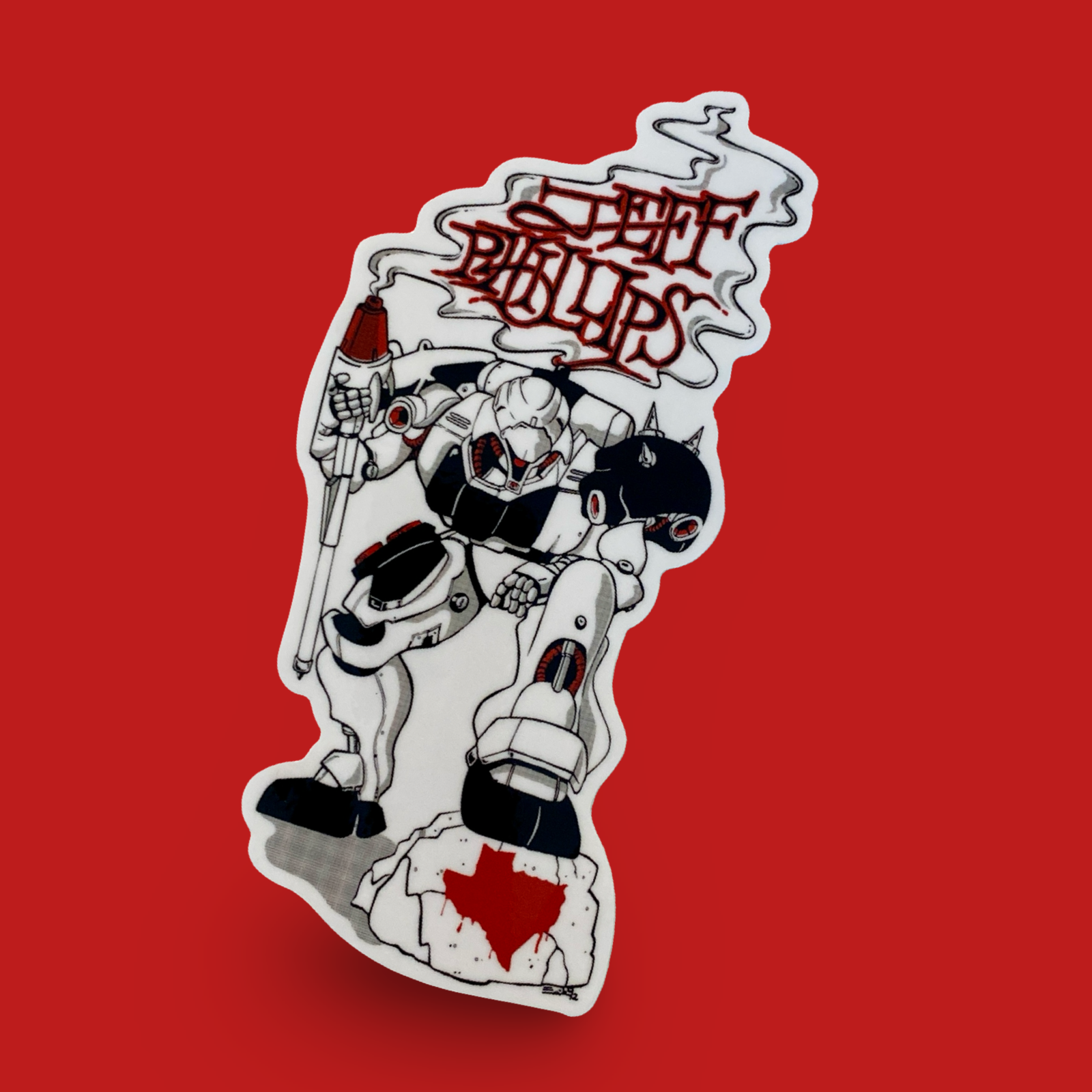 Jeff Phillips BBC GUNDAM Sticker 4.25"