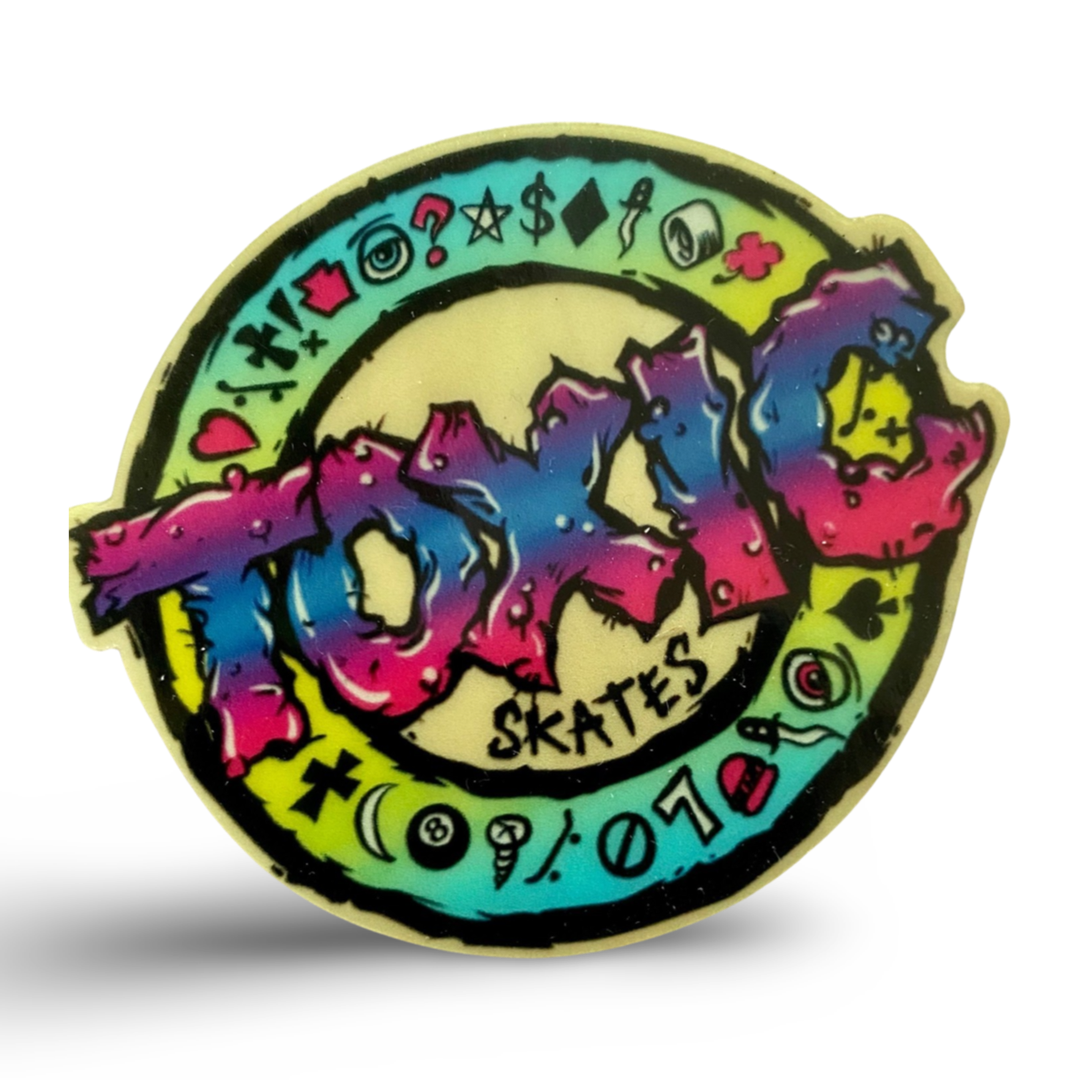 Toxic GLOW IN THE DARK Sticker 2.5”