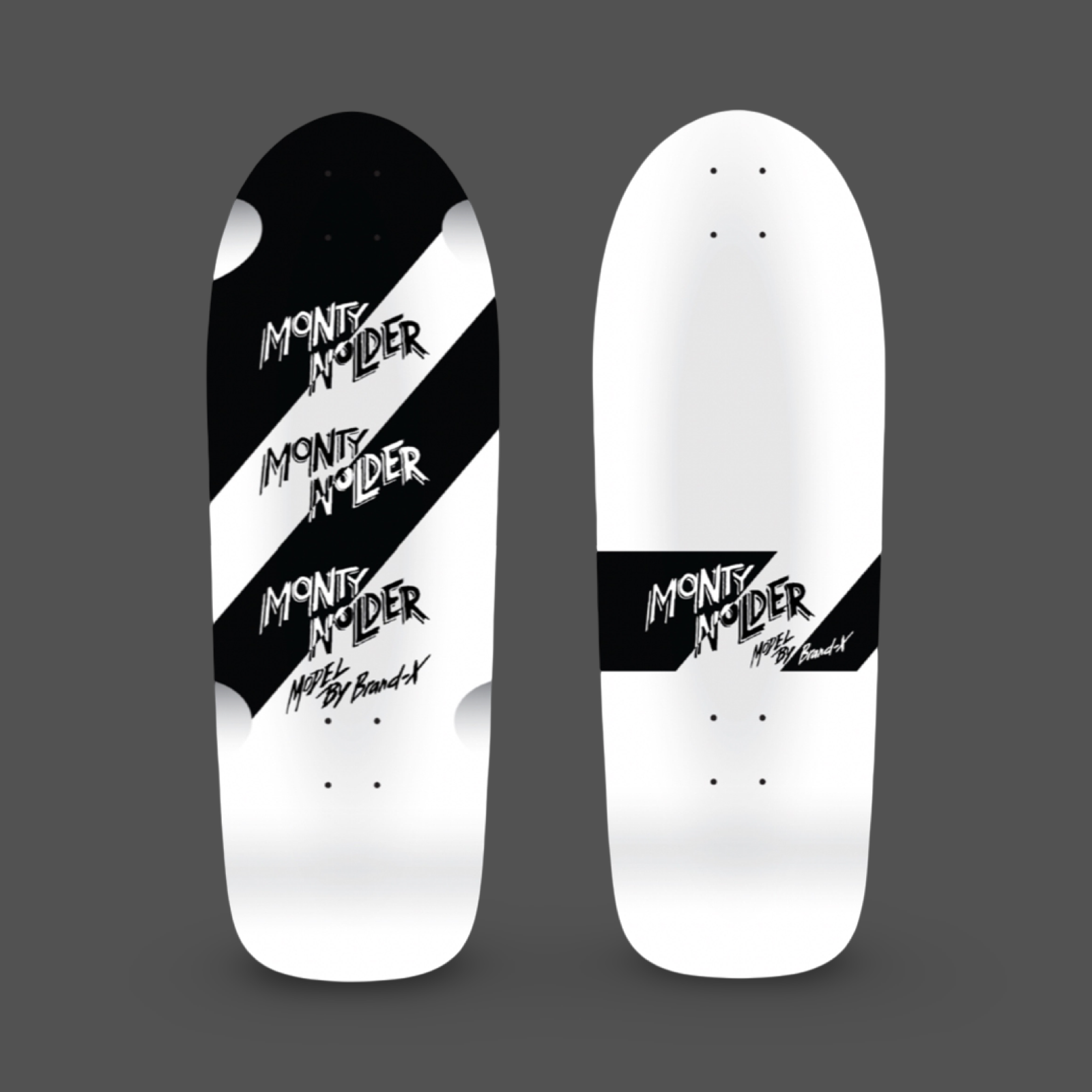 Monty Nolder STRIPES Limited Edition Deck 10”x30” HAND-PAINTED (1 of 4)