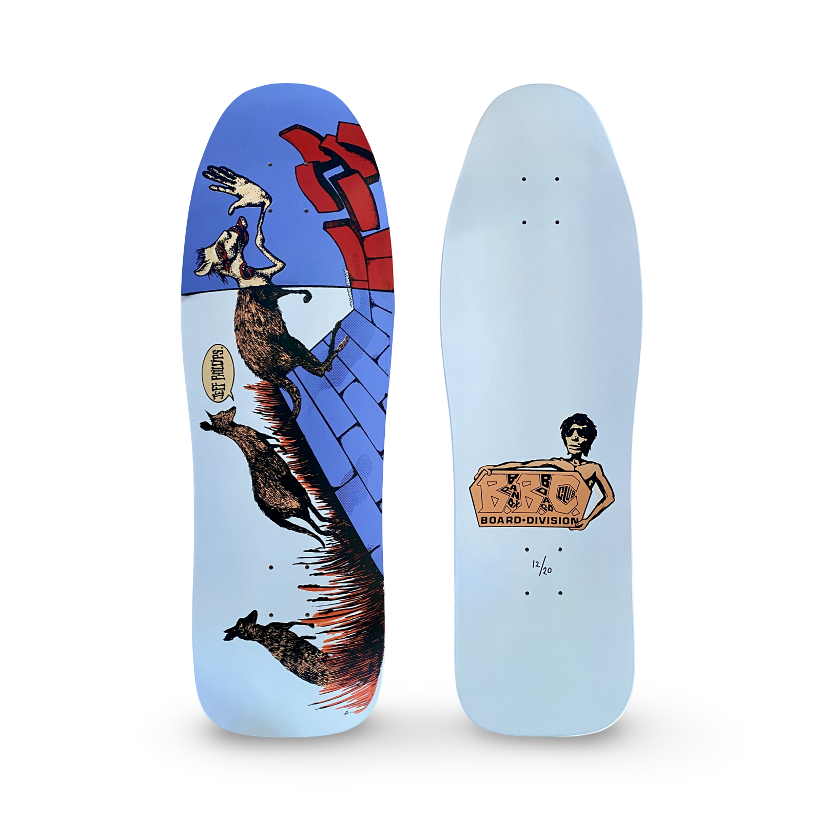 Jeff Phillips Kangaroo Limited Edition BBC Deck, HAND-PAINTED 10"x31" (1 of 20)