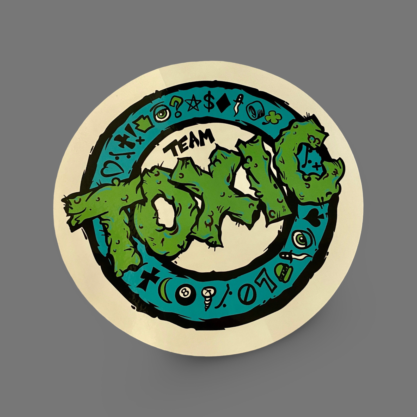 Toxic Round HUGE Sticker 8”