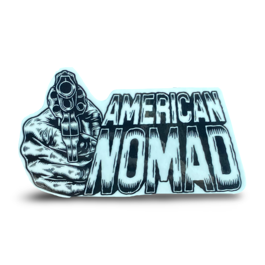 American Nomad Gun Sticker 3.25”