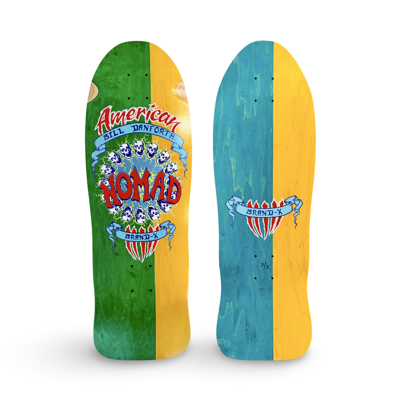 Bill Danforth Circle of Skulls 10”x30” Limited Edition, HAND-PAINTED Deck (1 of 3)