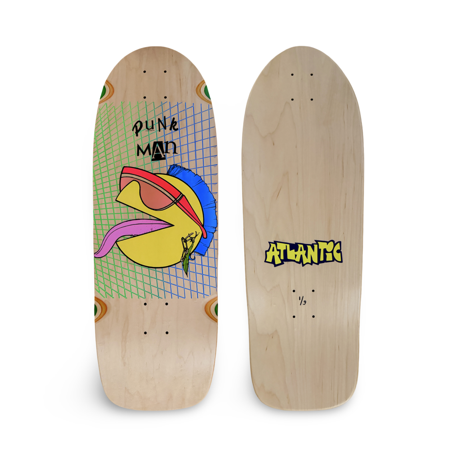 80s Punk Man 10”x30” Limited Edition, HAND-PAINTED Deck (1 of 9)