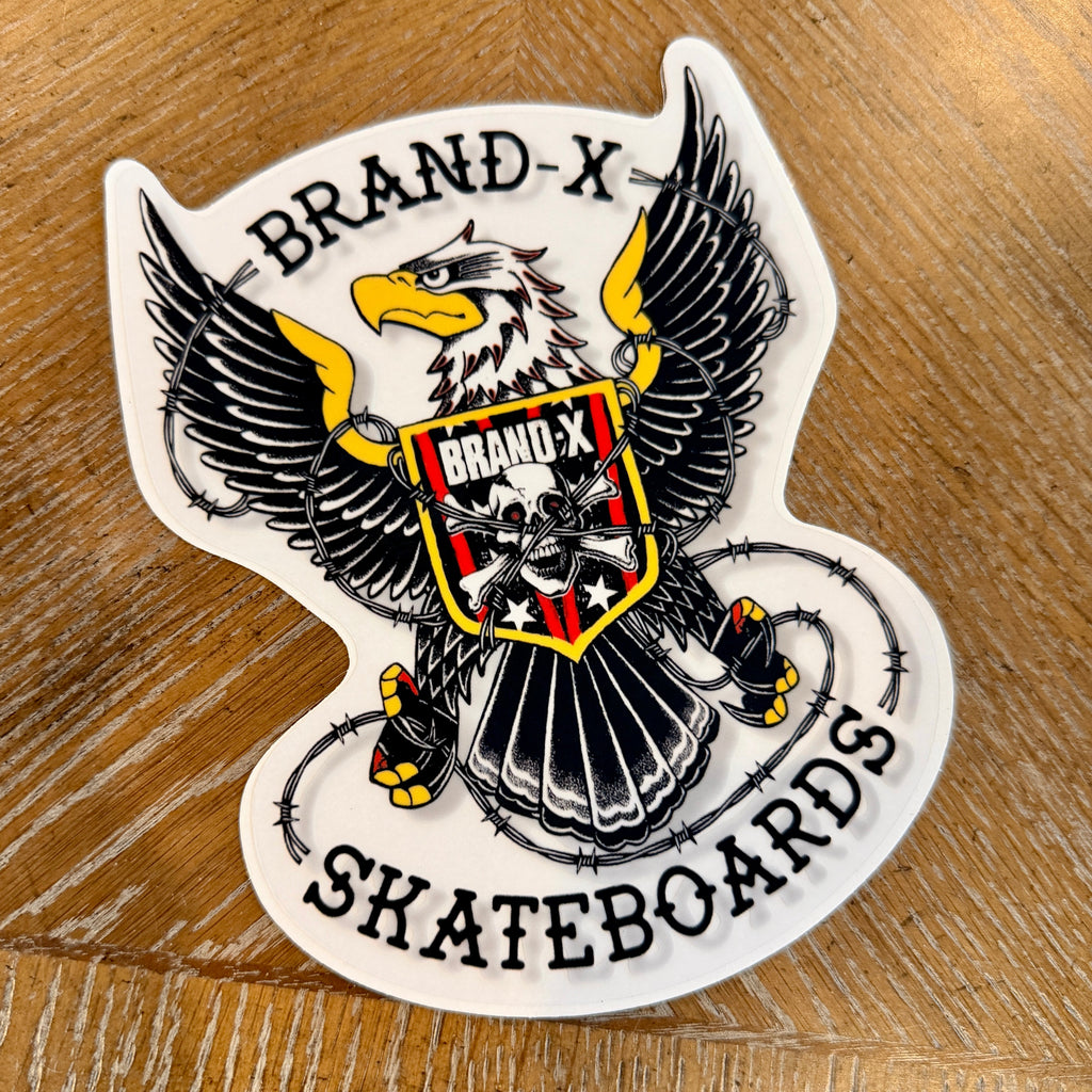 Brand-X EAGLE Sticker HUGE, CLEAR-BACK 6.7"