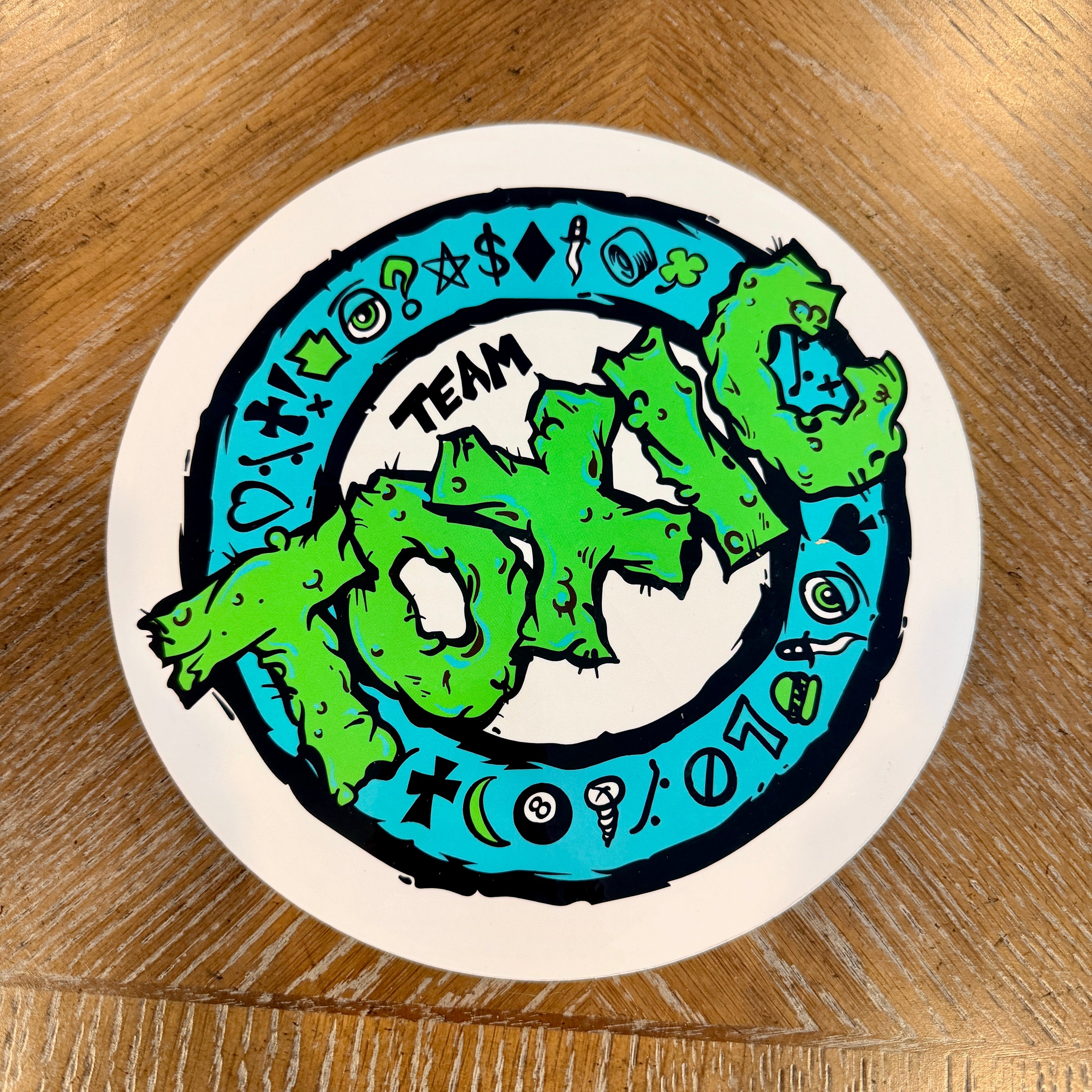 Toxic Round HUGE Sticker 8”