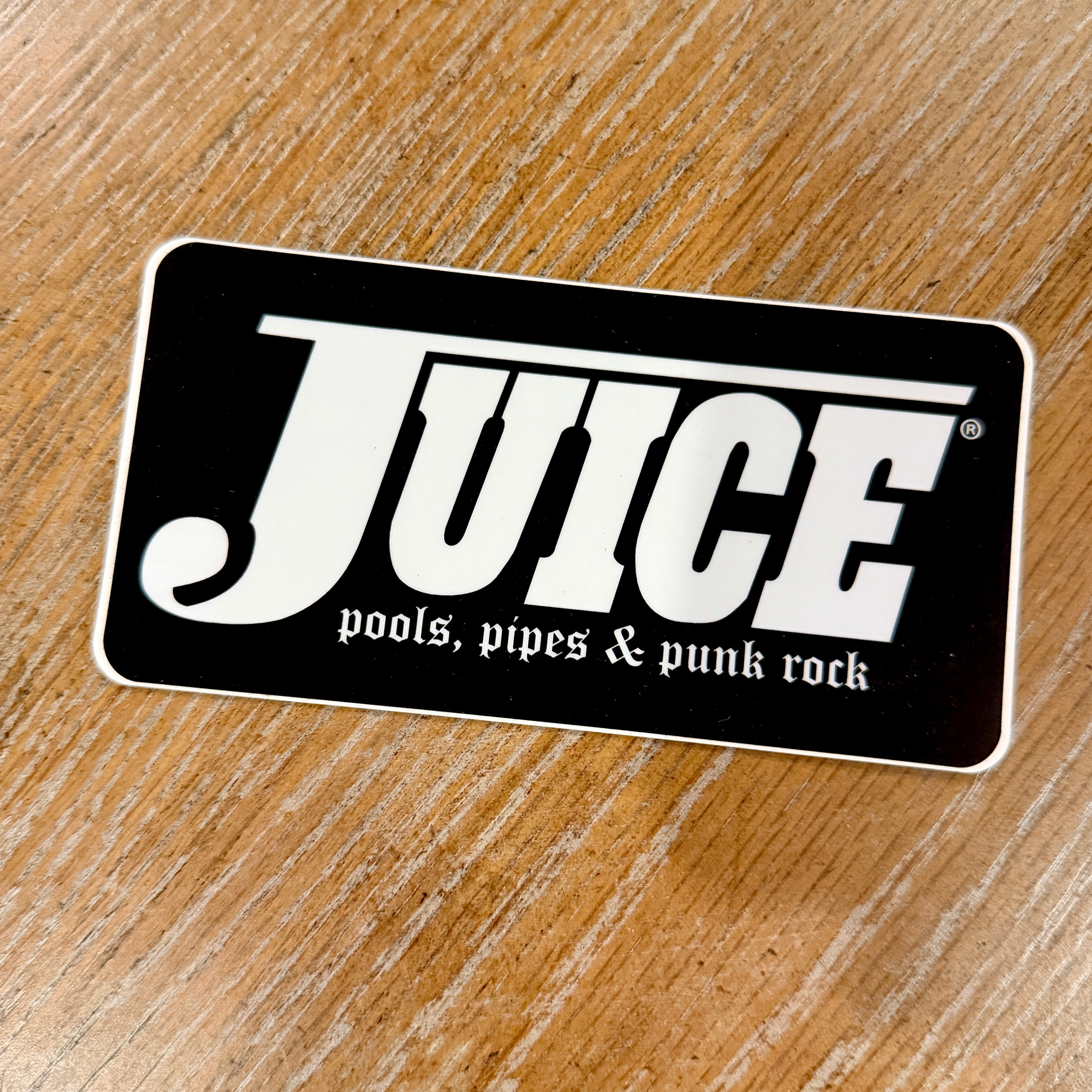 JUICE Pools, Pipes, & Punk Rock Sticker 5"