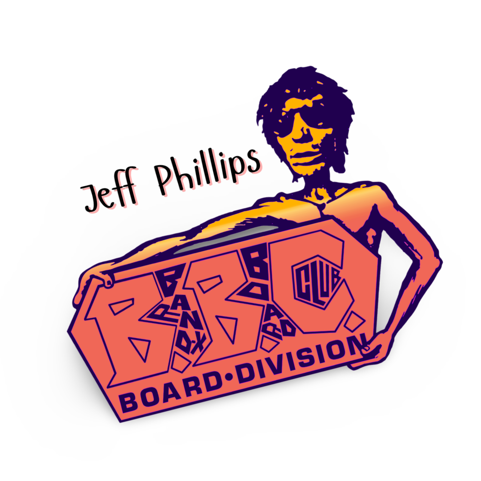 Jeff Phillips Tribute BBC Sticker 4.5"