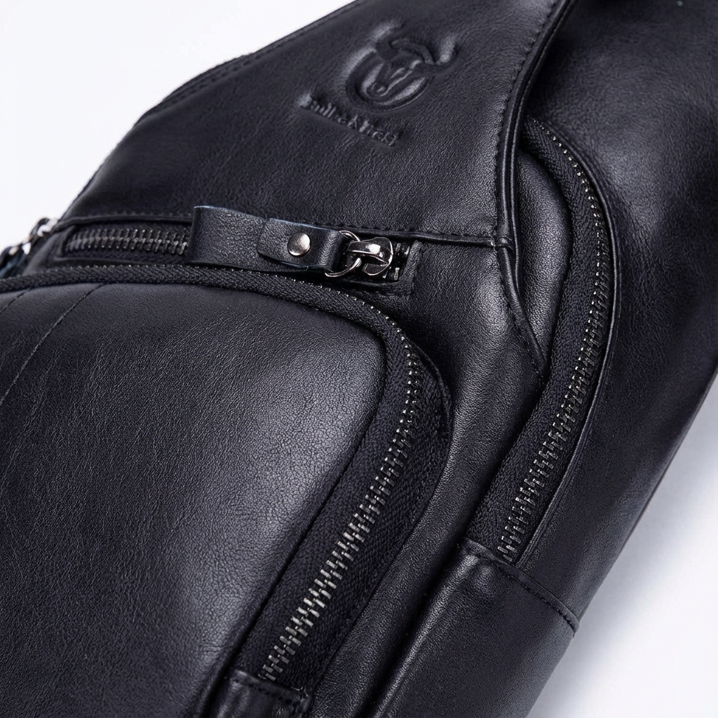 Men’s Leather Sling Bag – Secure Anti-Theft