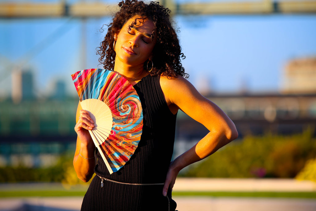 Baroque Swirl Hand Fan