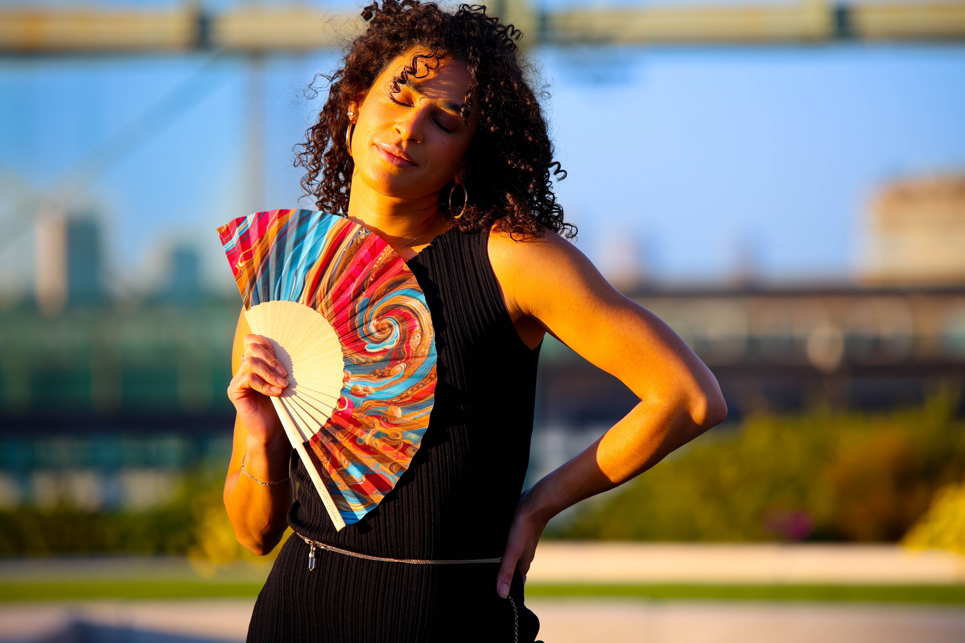 Baroque Swirl Hand Fan