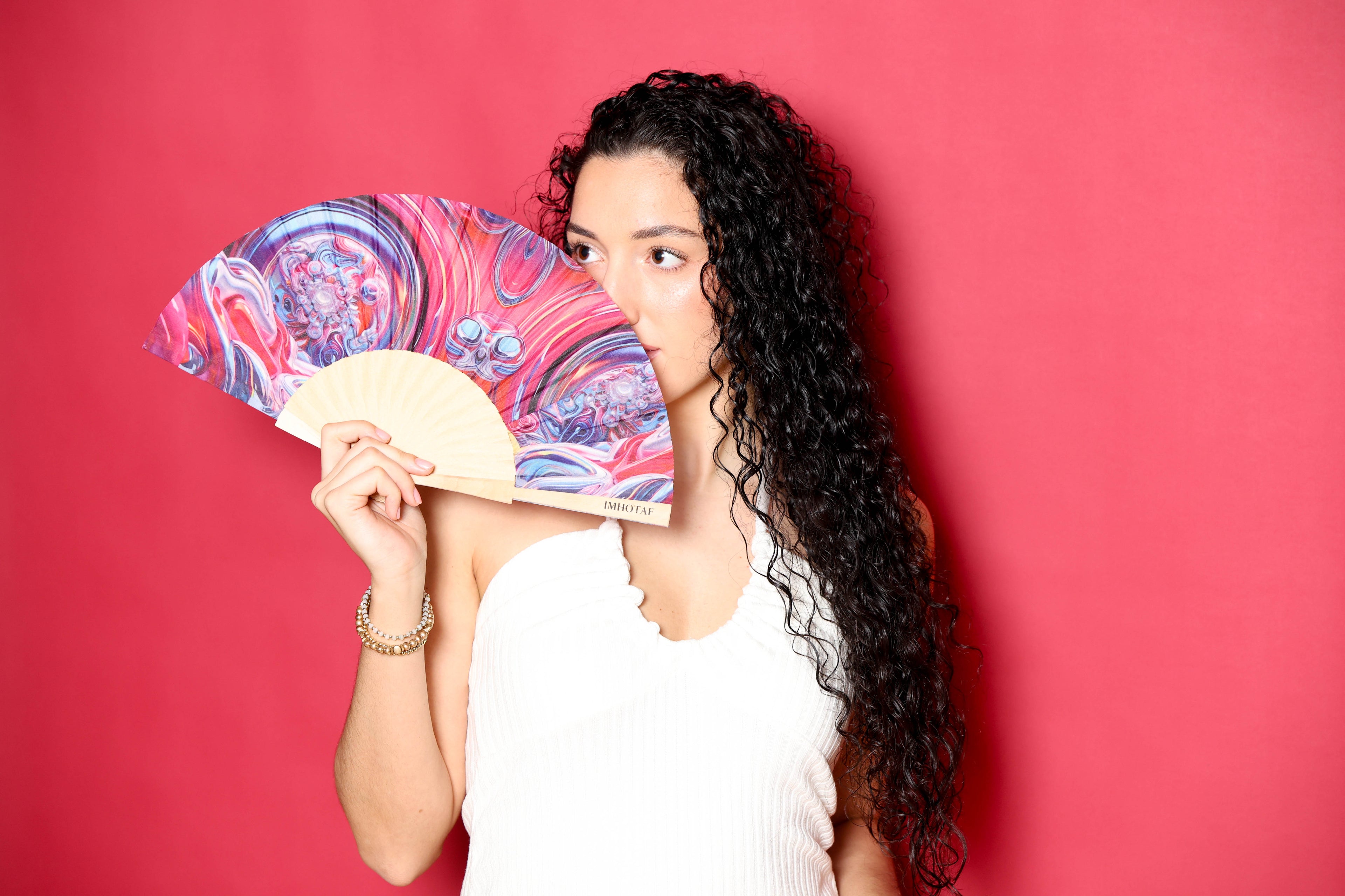 Cosmic Swirl Hand Fan