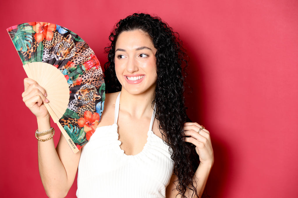 Rainforest Royalty Hand Fan
