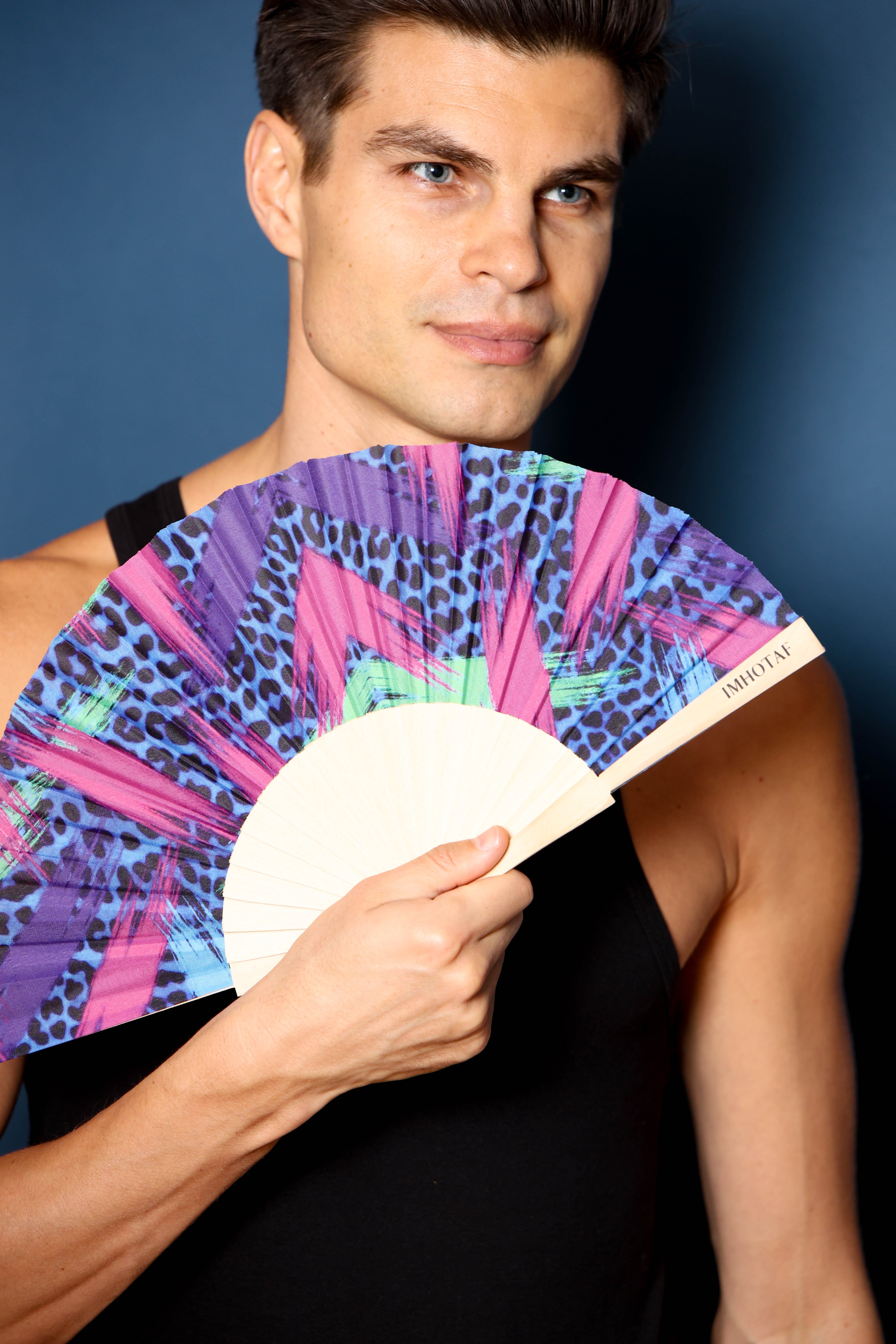 Pop Leopard Hand Fan