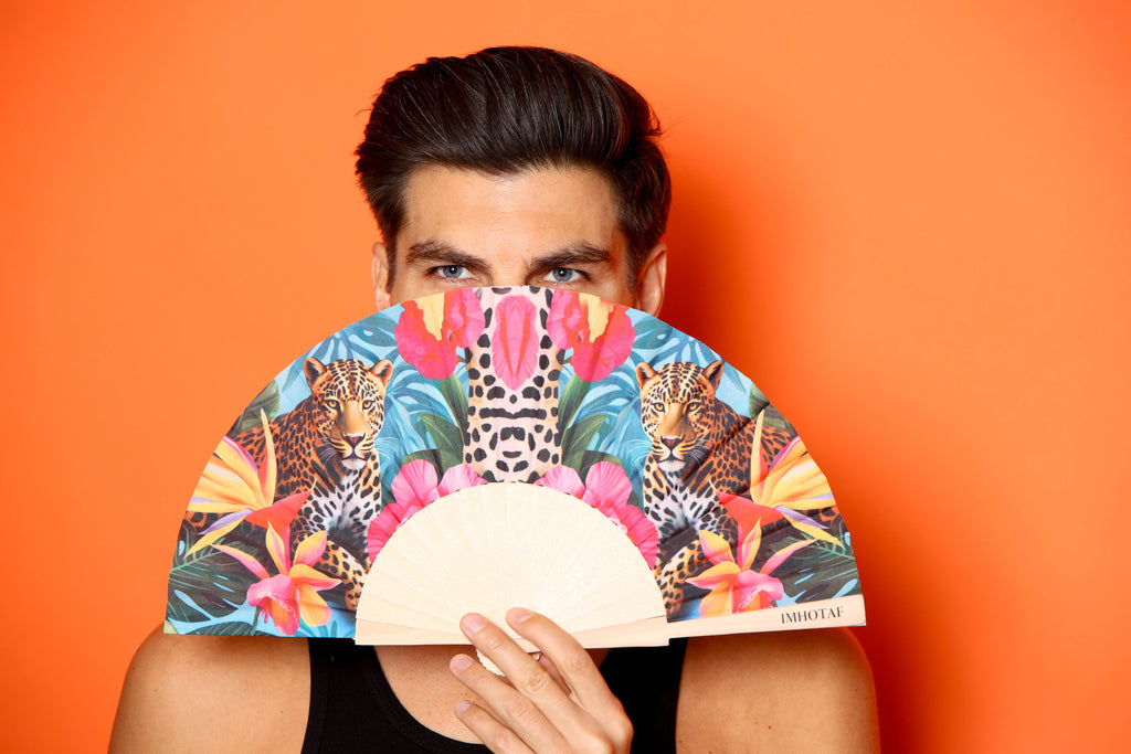 Jungle Majesty Hand Fan