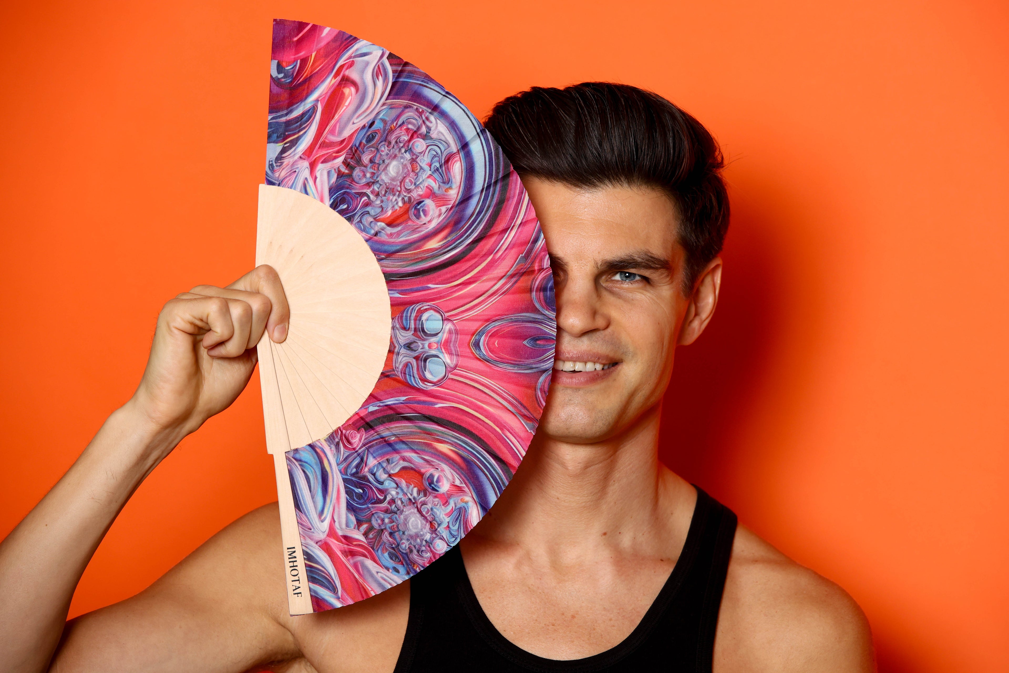 Cosmic Swirl Hand Fan