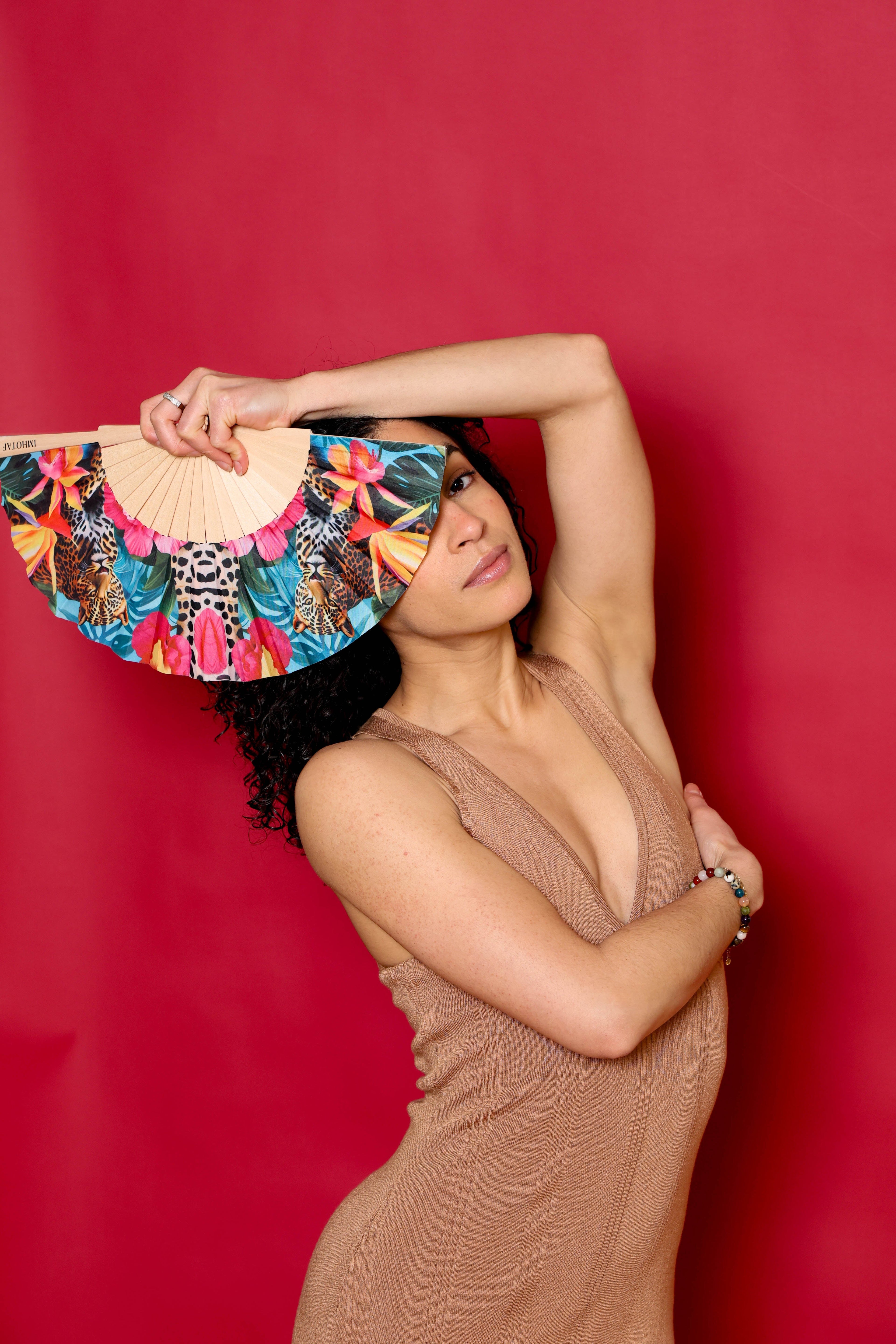 Jungle Majesty Hand Fan