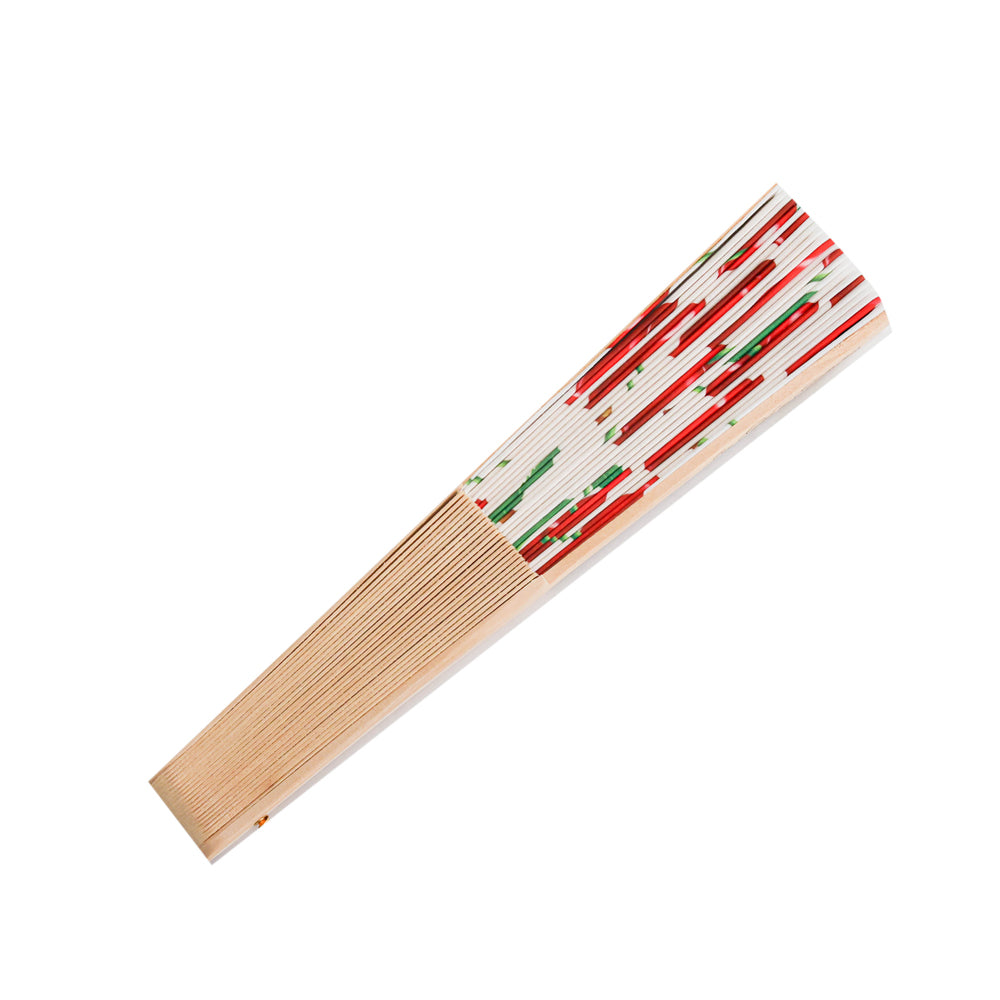 White Cherries Hand Fan