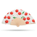 White Cherries Hand Fan
