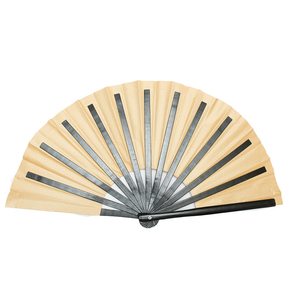 Champagne Gold Mega Sparkle XL Hand Fan