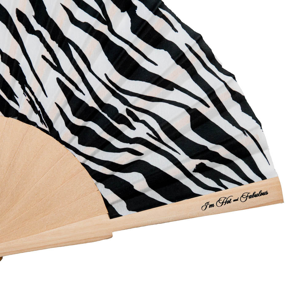 Zebra Stripes Hand Fan