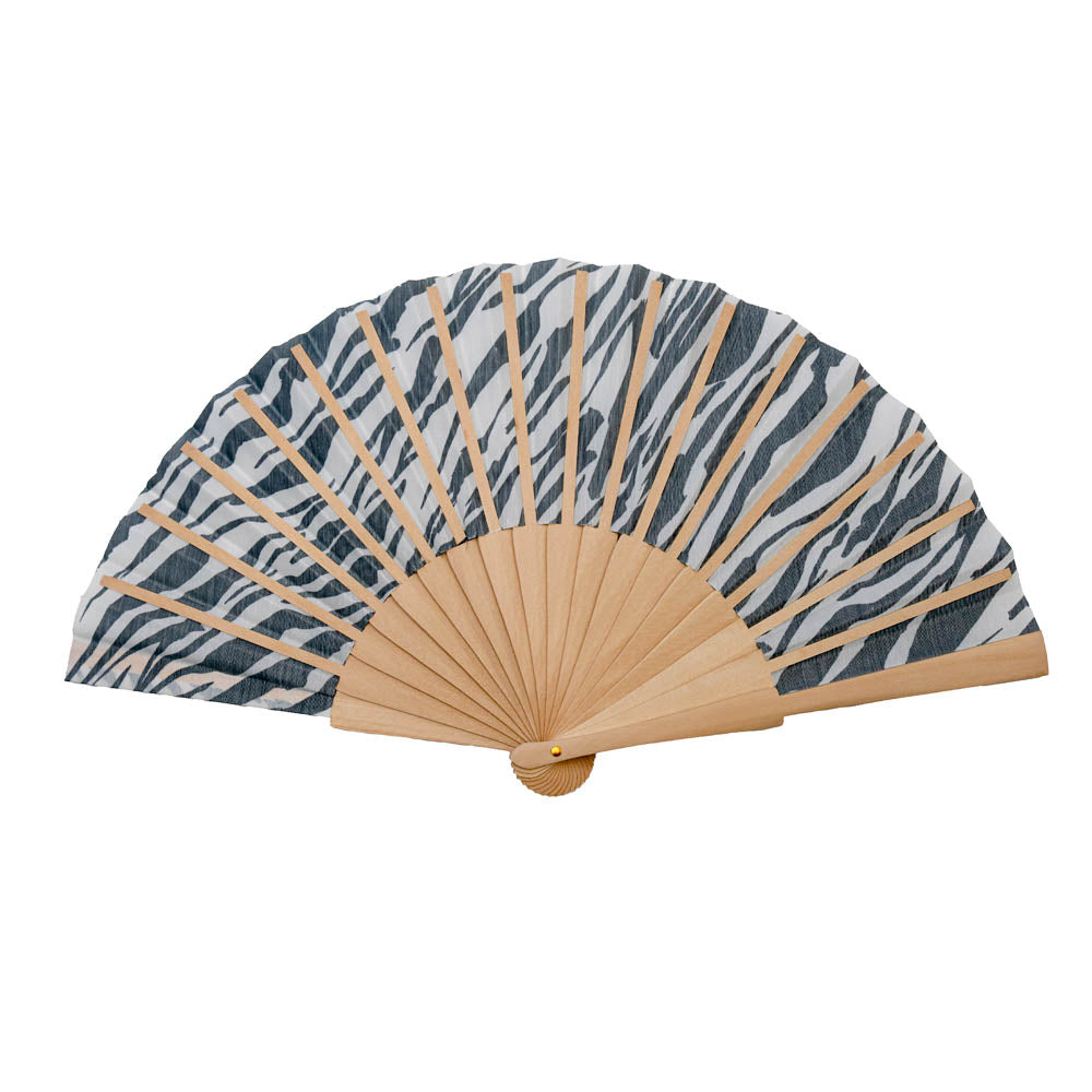 Zebra Stripes Hand Fan