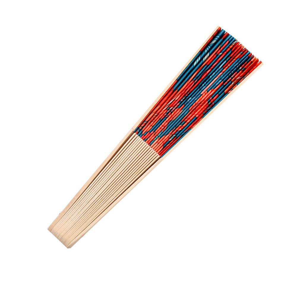 Azure Garden Hand Fan