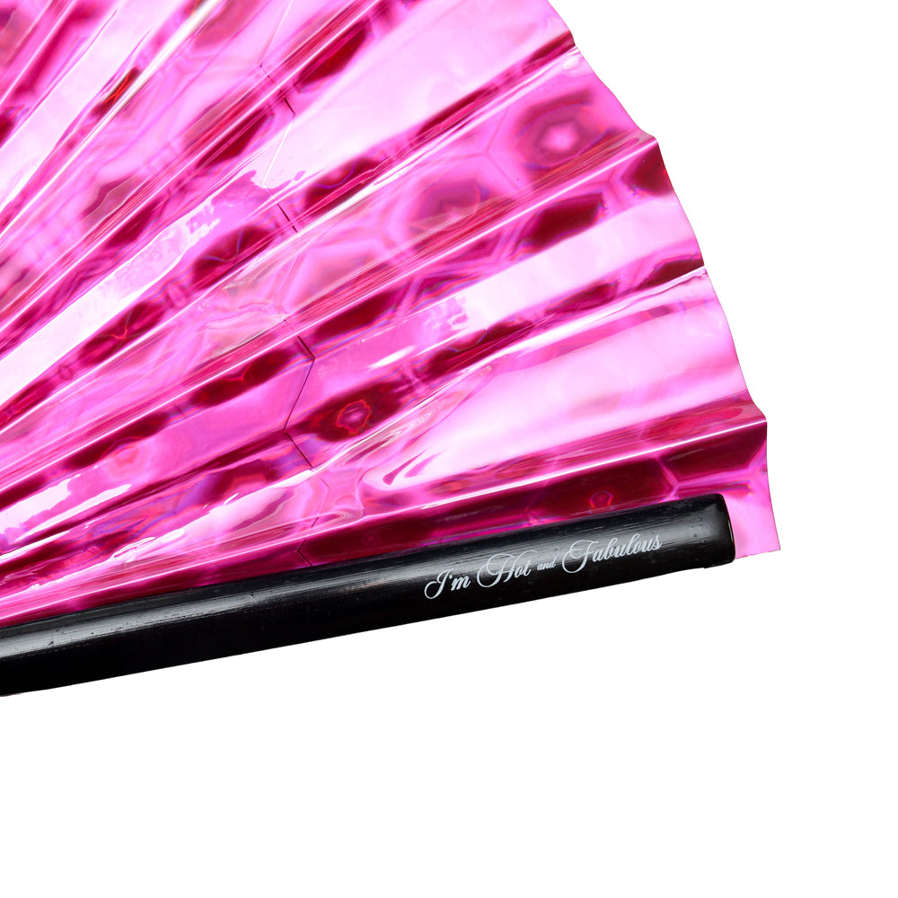 Holographic Pink Dream XL Hand Fan
