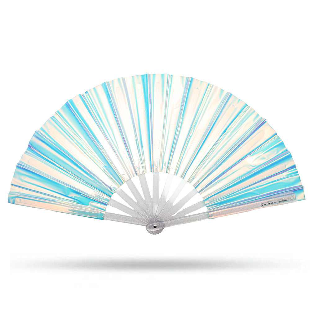 Holographic Crystal Mermaid XL Hand Fan