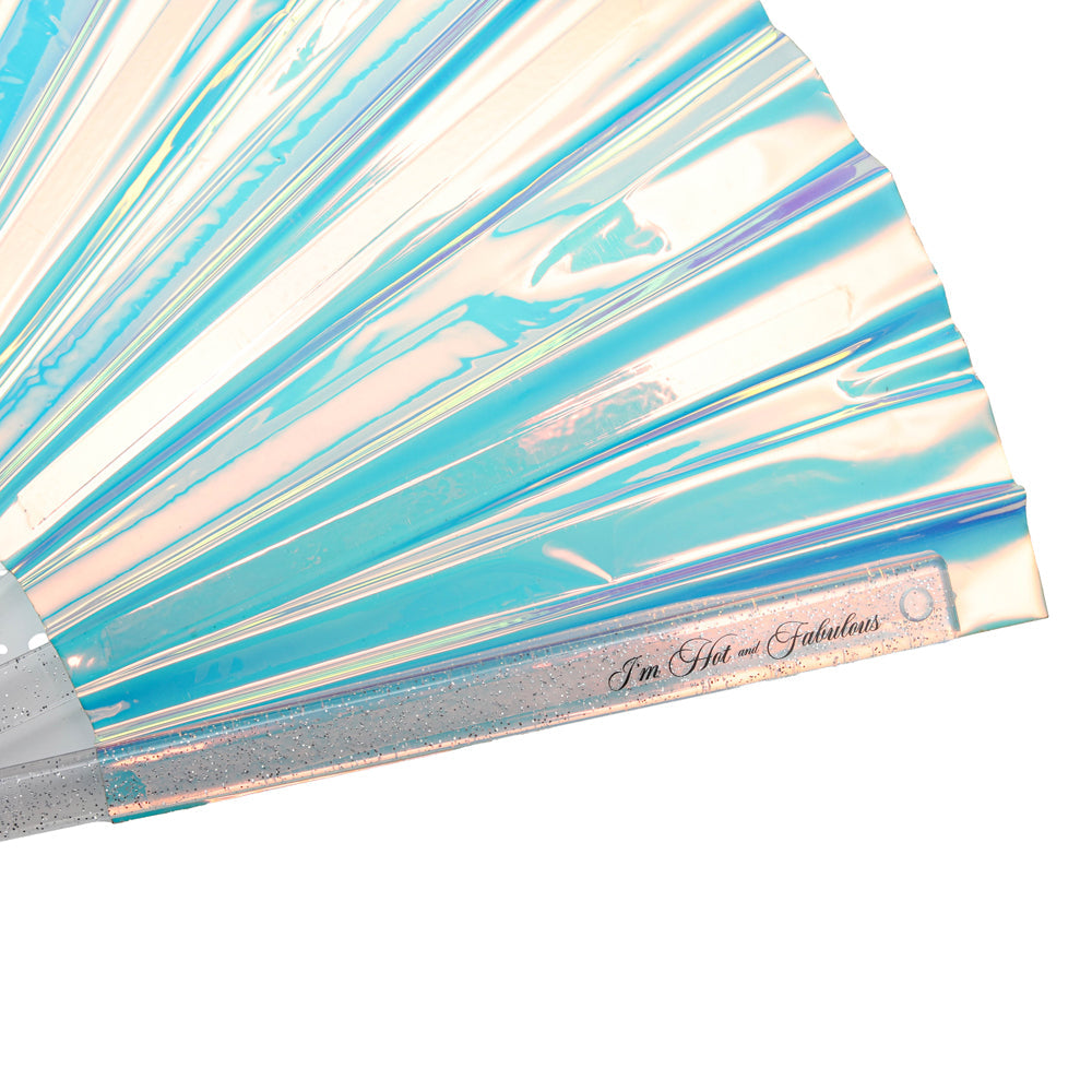 Holographic Crystal Mermaid XL Hand Fan