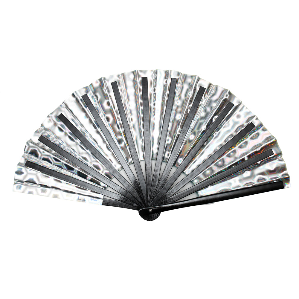 Holographic Teal Dream XL Hand Fan