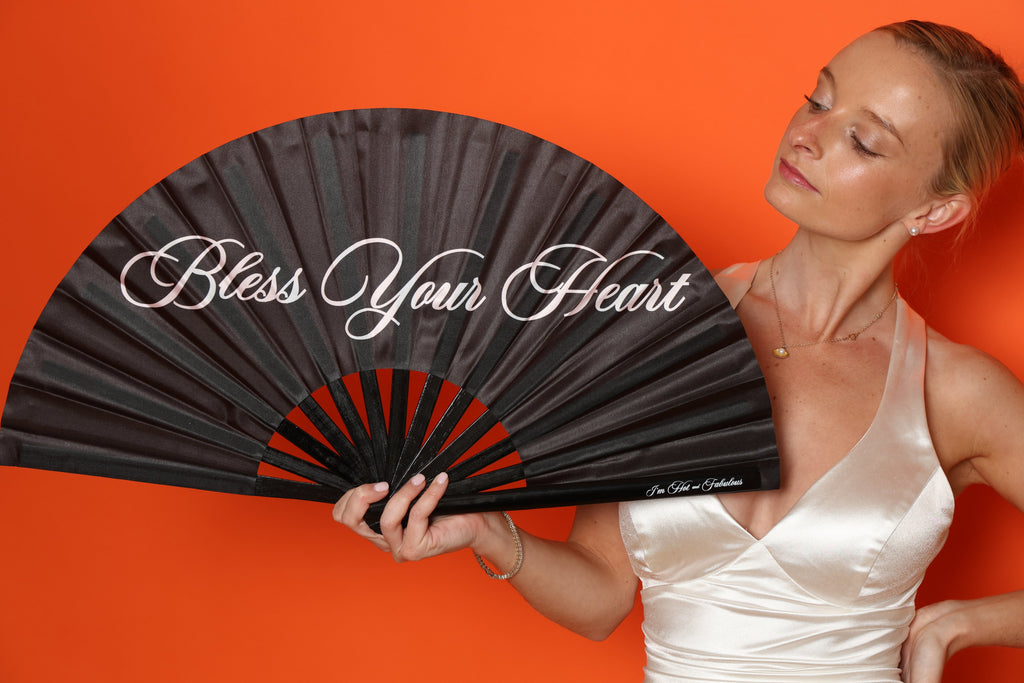 Bless Your Heart XL Hand Fan